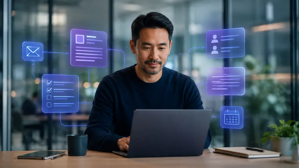 How Professionals Use ChatGPT: 7 Real Workday Examples ChatGPT at work helping professionals manage daily tasks and workflows